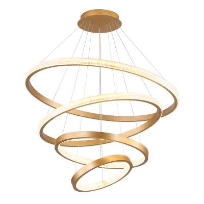 gold brass DIY modern brushed nickel LED circular modern ceiling lamp for office