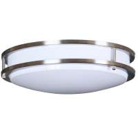 white big size 24 inch ceiling lamp with brushed nickel iron frame for hotel