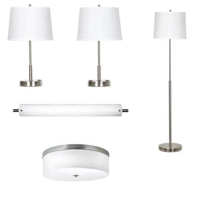 brushed nickel hotel lamp with lampshade hanging lamp table light