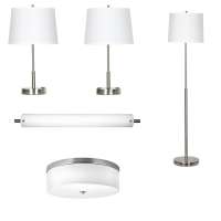 brushed nickel hotel lamp with lampshade hanging lamp table light