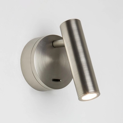 nickel round small size bedside reading surface fitting LED Embedded wall lamp for hotel