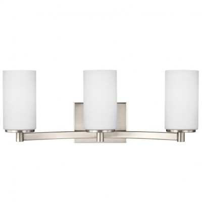 brushed nickel new 3 heads vanity hotel light bathroom wall lamp