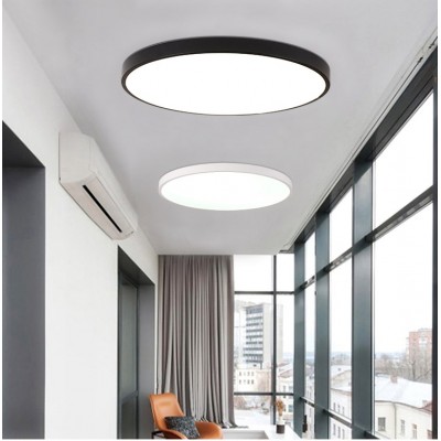 Black white Round lamp modern ceiling lighting led lamp for bedroom office decoration