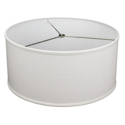 drum off white linen fabric top and bottow trim D30CM D45CM lamp shade for table lamp floor lamp