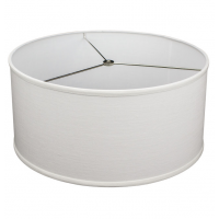 drum off white linen fabric top and bottow trim D30CM D45CM lamp shade for table lamp floor lamp